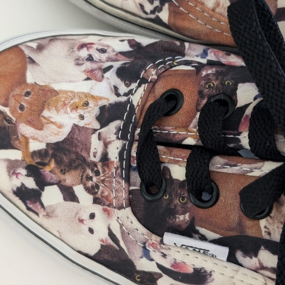 Vans | Authentic Limited Edition ASPCA Kitty Cat Print Sneakers Women's Size 7.5 - Picture 2 of 7